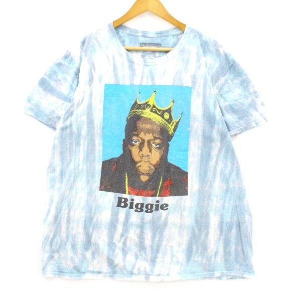 The Notorious B.I.G Tie Dye T-Shirt Men's Multicolor Short Sleeve Biggie Graphic - Picture 1 of 8